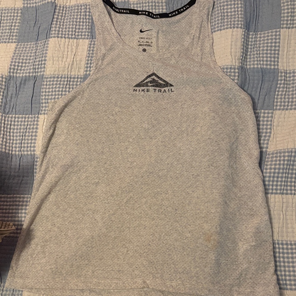 Nike Women's Light Gray Trail Tank Top
